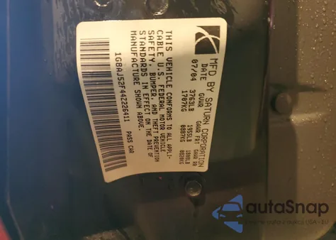 2004 Saturn Ion Level 2 from USA, damaged, VIN 1G8AJ52F44Z226411